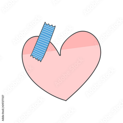 Heart sticky note illustration