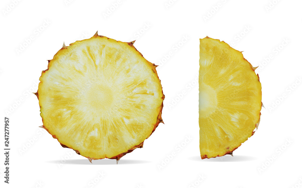 Pineapple cut on white background. Pineapple cut on white background.