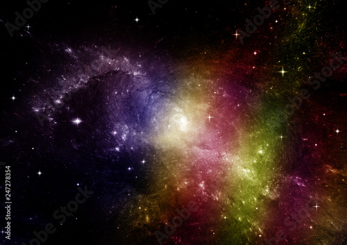 galaxy in a free space