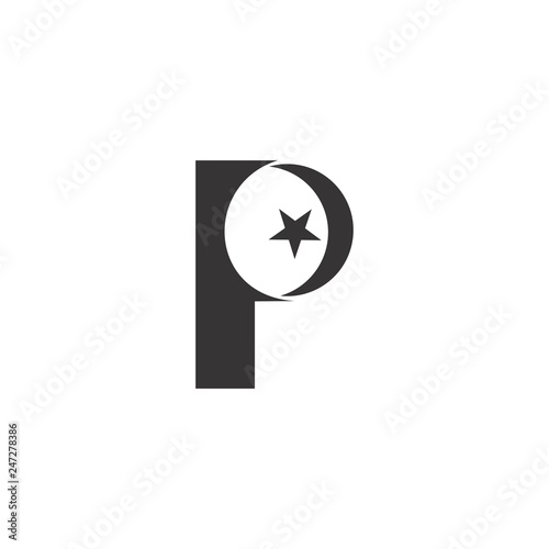 Free Download letter p star geometric logo vector - GFXLoad