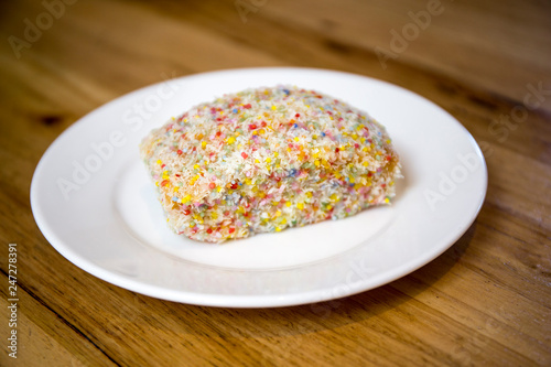 Colorful sprinkles square cake