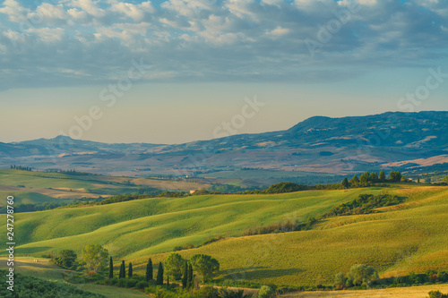 Early morning in Tuscany Val d Orcia