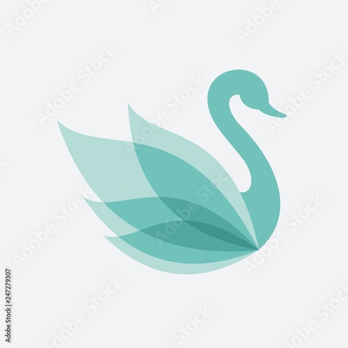 Fototapeta Naklejka Na Ścianę i Meble -  Swan Icon Logo