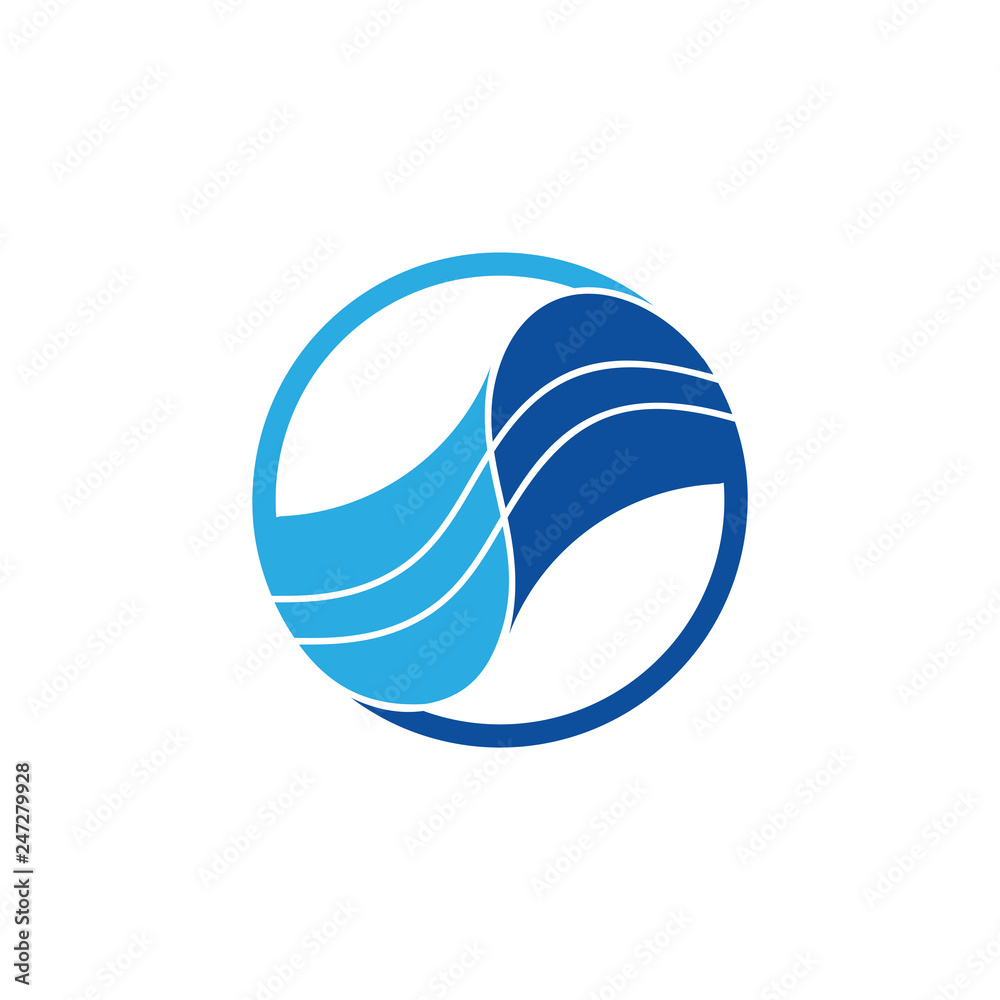 linked blue waves stripes logo linked blue waves stripes logo