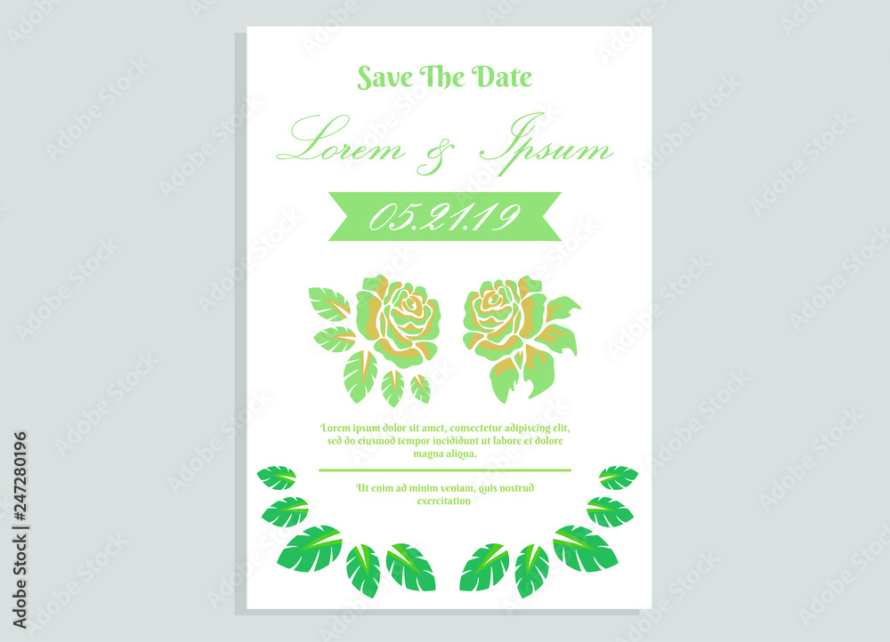 weeding invitation 10, romantic style with rose flower background weeding invitation 10, romantic style with rose flower background