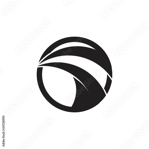 abstract fast street circle geometric logo