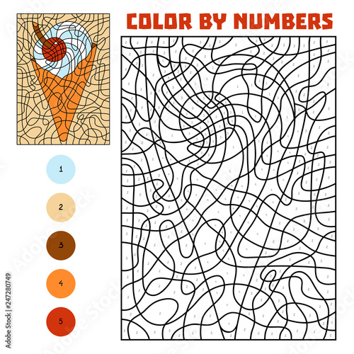 Color by number, Ice cream cone