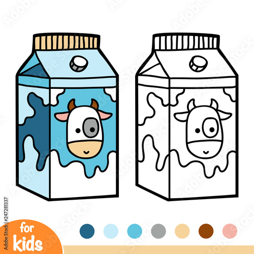 Coloring book, Milk box