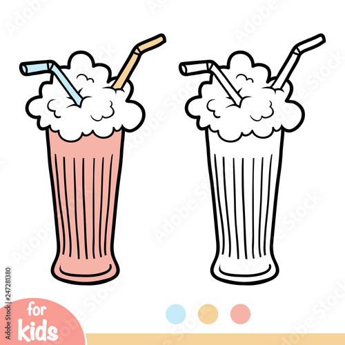 Coloring book, Milkshake