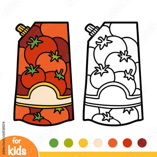 Coloring book, Ketchup pack