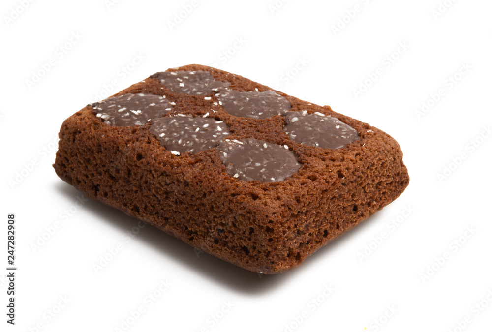 chocolate sponge cake isolated chocolate sponge cake isolated