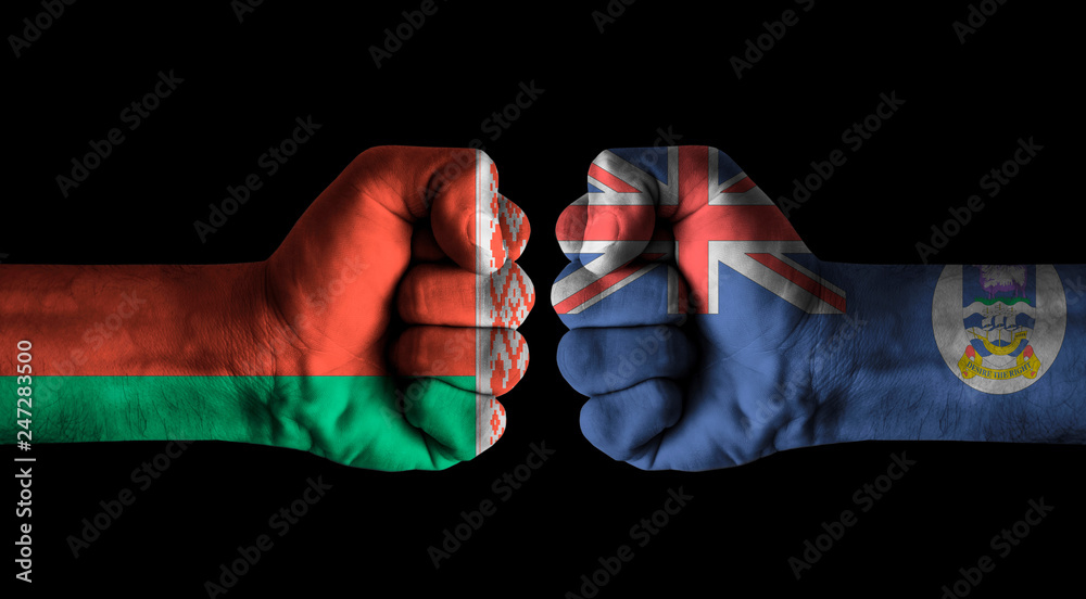 Fototapeta premium Belarus vs falkland islands
