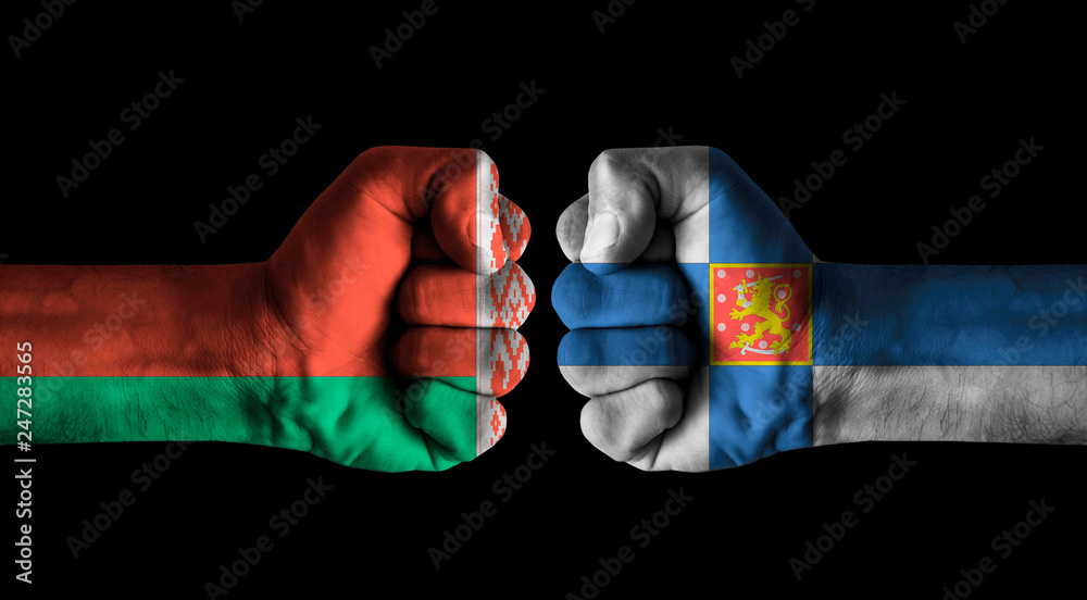 Fototapeta premium Belarus vs Finland