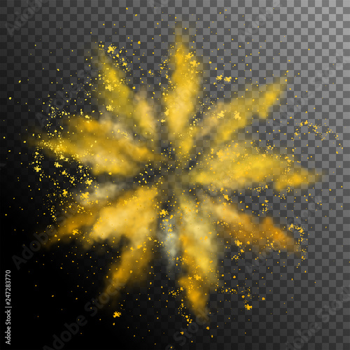 Explosion of Colored Powder