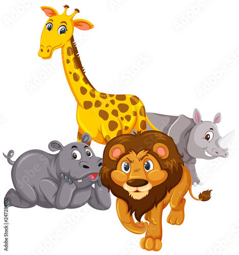 Group of animal character