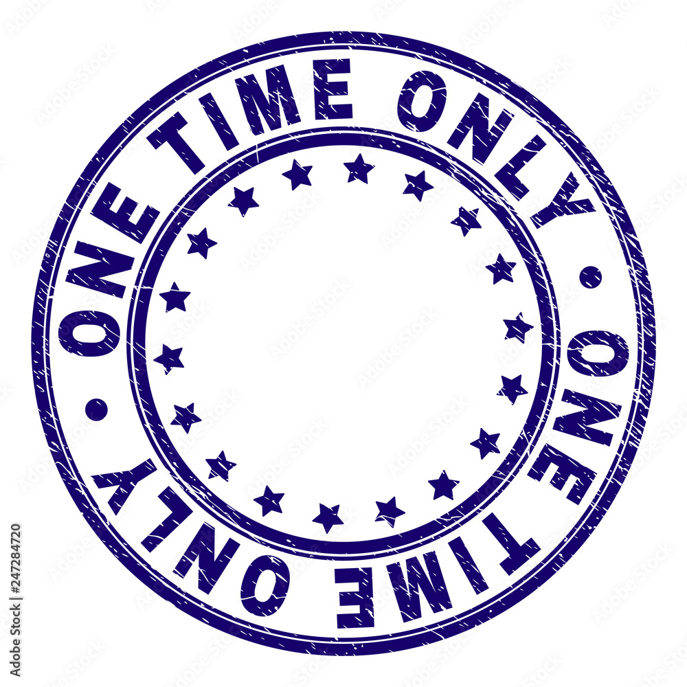 One Time Only-stamp, Stock vector