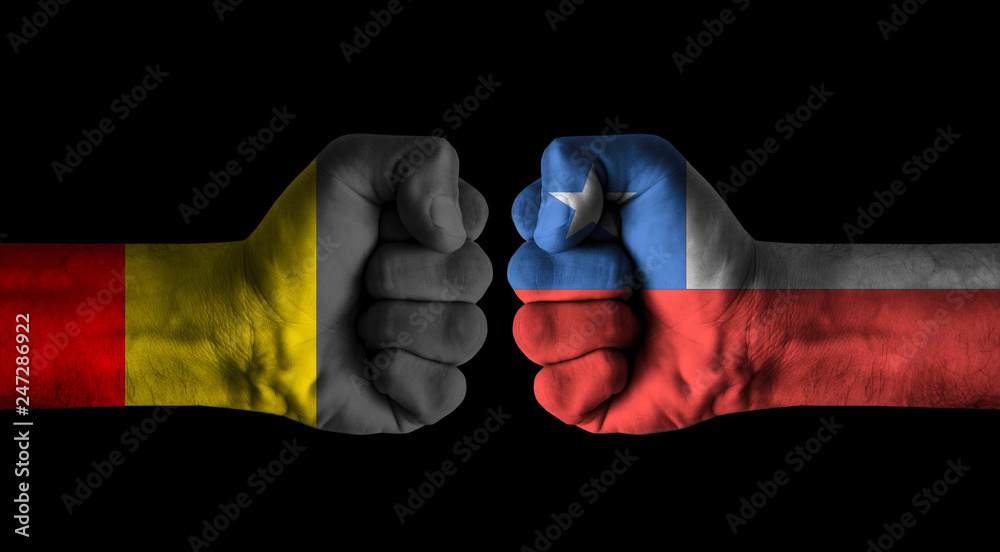 Fototapeta premium Belgium vs Chile