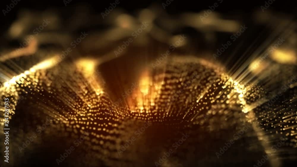 4K Abstract motion background animation shining particles stars sparks ...