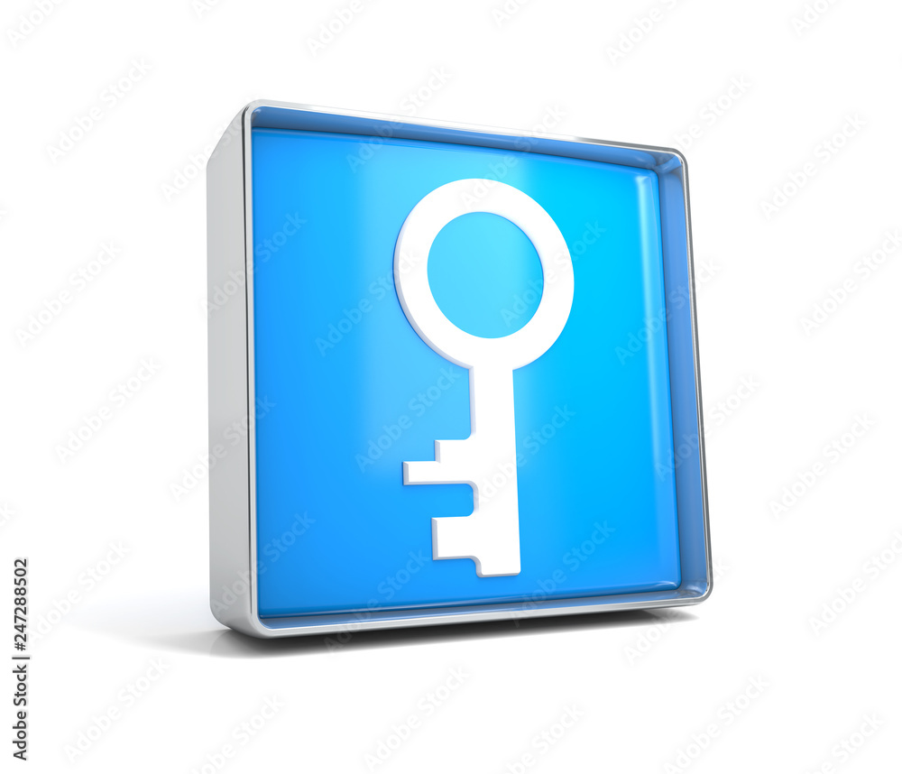 Key - web button isolated on white background Key - web button isolated on white background