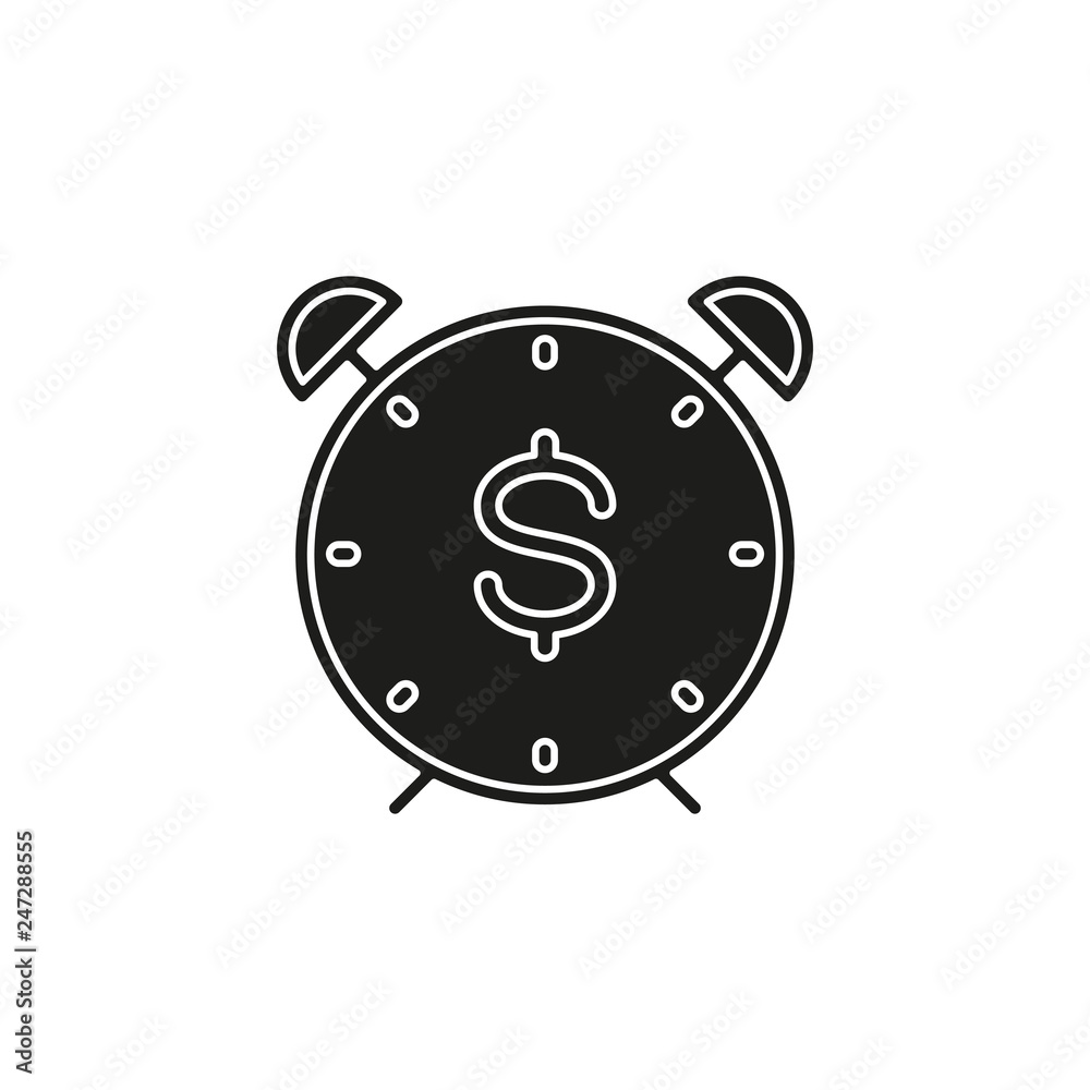 time dollar icon, time for money concept. vector dollar sign time dollar icon, time for money concept. vector dollar sign