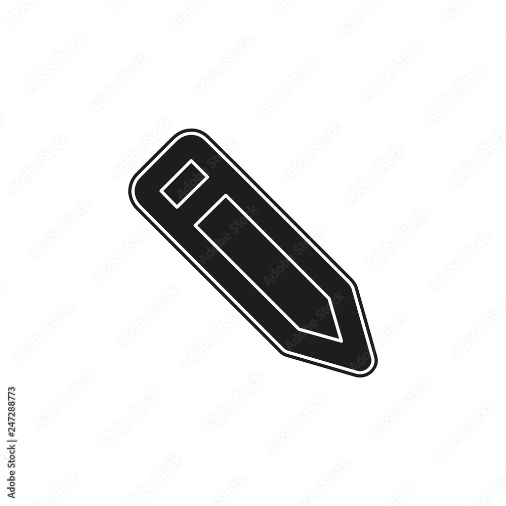 vector pencil icon, office equipment illustration - education tool, draw object vector pencil icon, office equipment illustration - education tool, draw object