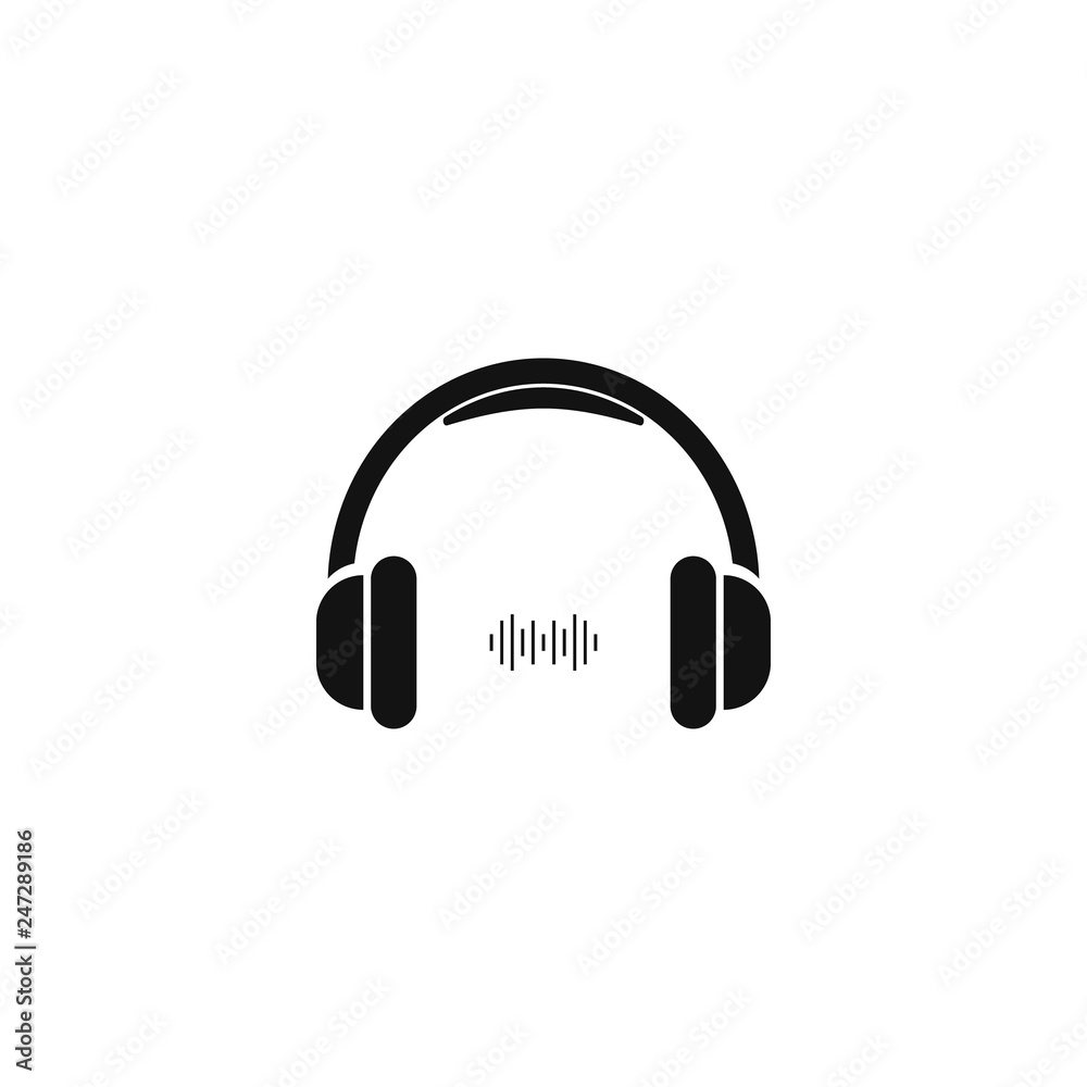 Headphone icon. Vector Flat Simple Symbol EPS10 Headphone icon. Vector Flat Simple Symbol EPS10