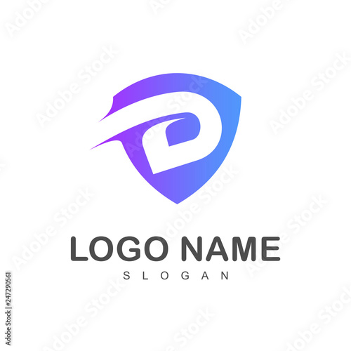 shield letter d logo