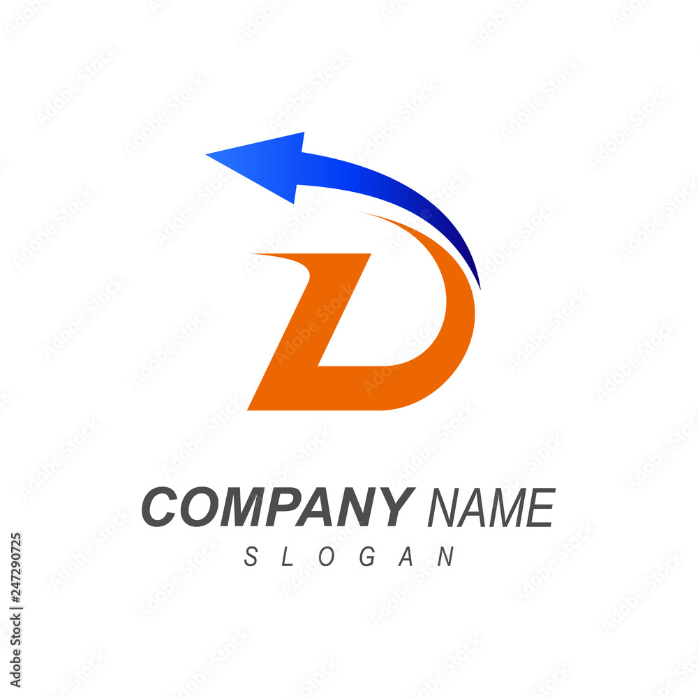 letter d with arrow logo template ready for use letter d with arrow logo template ready for use