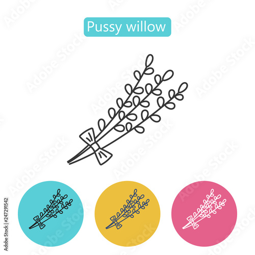 Pussy willow icon.