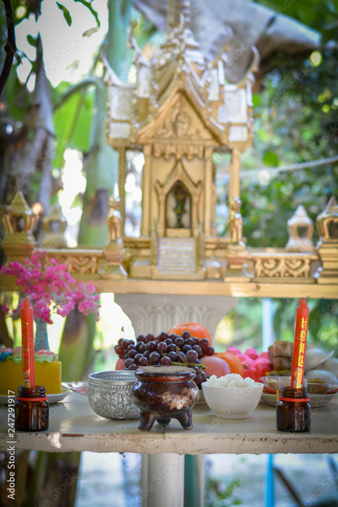 Pay respect to god, Thai style. Pay respect to god, Thai style.