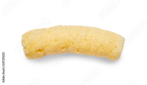 Crunchy corn puffs, pufuleti isolated over white photo