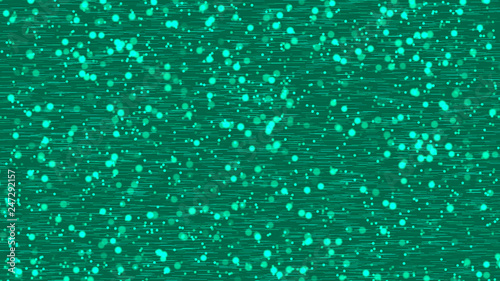 Abstract green background with many particles