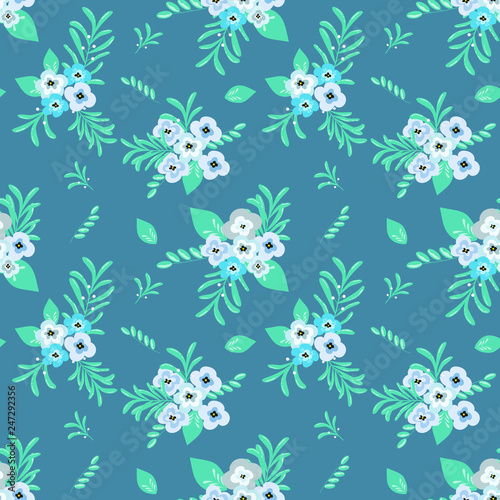 Fashionable pattern in small flowers. Floral seamless background for textiles, fabrics, covers, wallpapers, print, gift wrapping and scrapbooking. Raster copy © анютка фролова