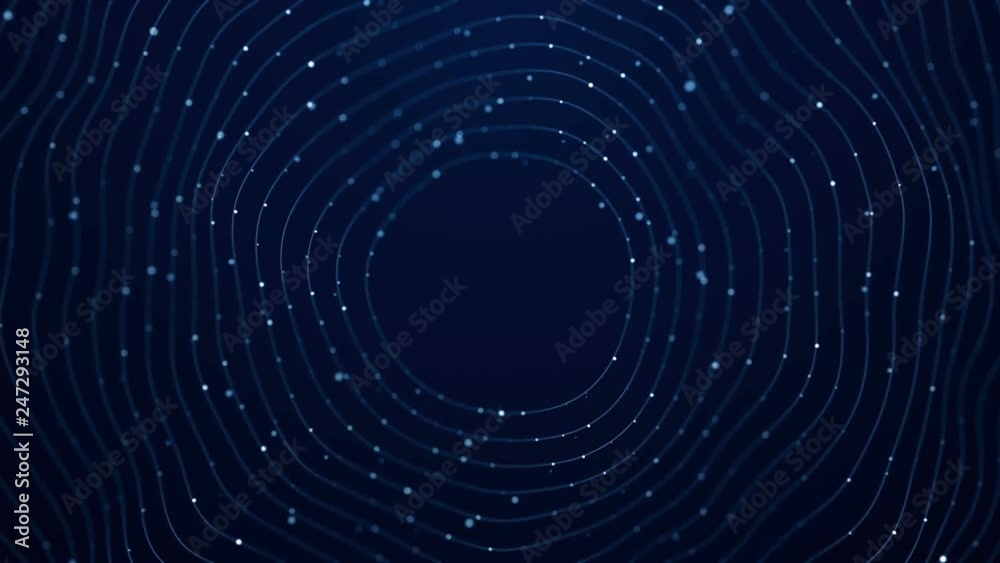 Abstract background with waves and flicker particles on waving stripes. Animation of seamless loop. Abstract background with waves and flicker particles on waving stripes. Animation of seamless loop.