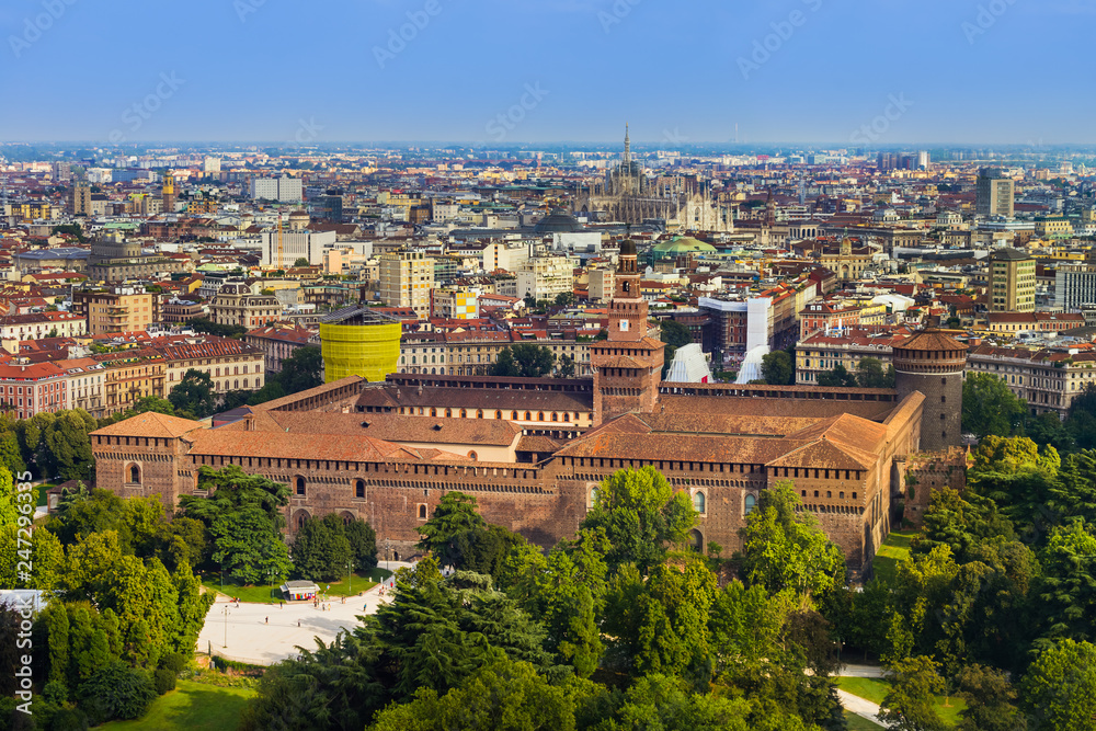 Sforza Castle in Milan Italy