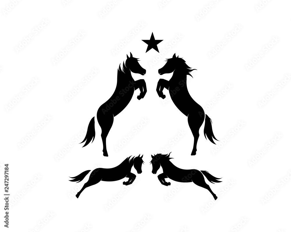 Fototapeta premium Horse Logo Template Vector illustration