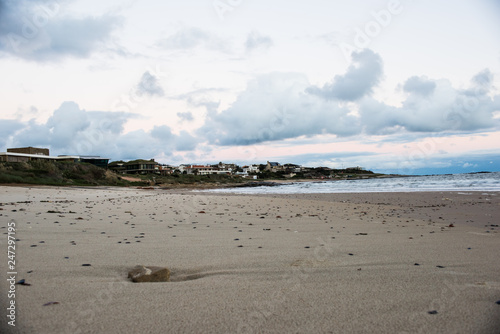 cloudy quite beach town