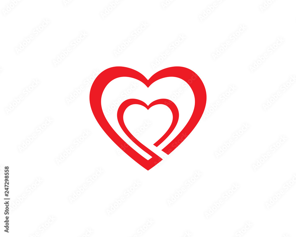 Heart Logo design vector template. Happy Valentines Day concept. Infinity   Love Logotype icon