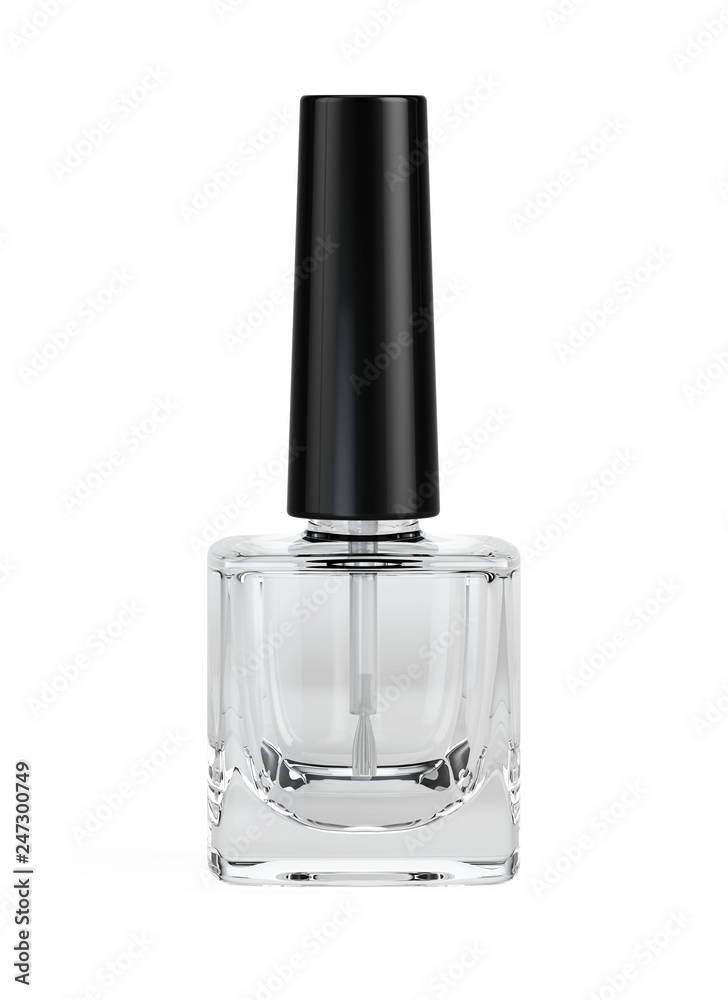 Empty nail polish bottle isolated on white background - 3d rendering Stock  Illustration | Adobe Stock
