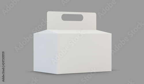cardboard carry packaging box mockup