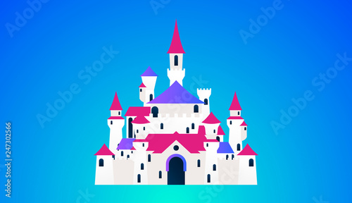 Vector image of a fairy-tale castle