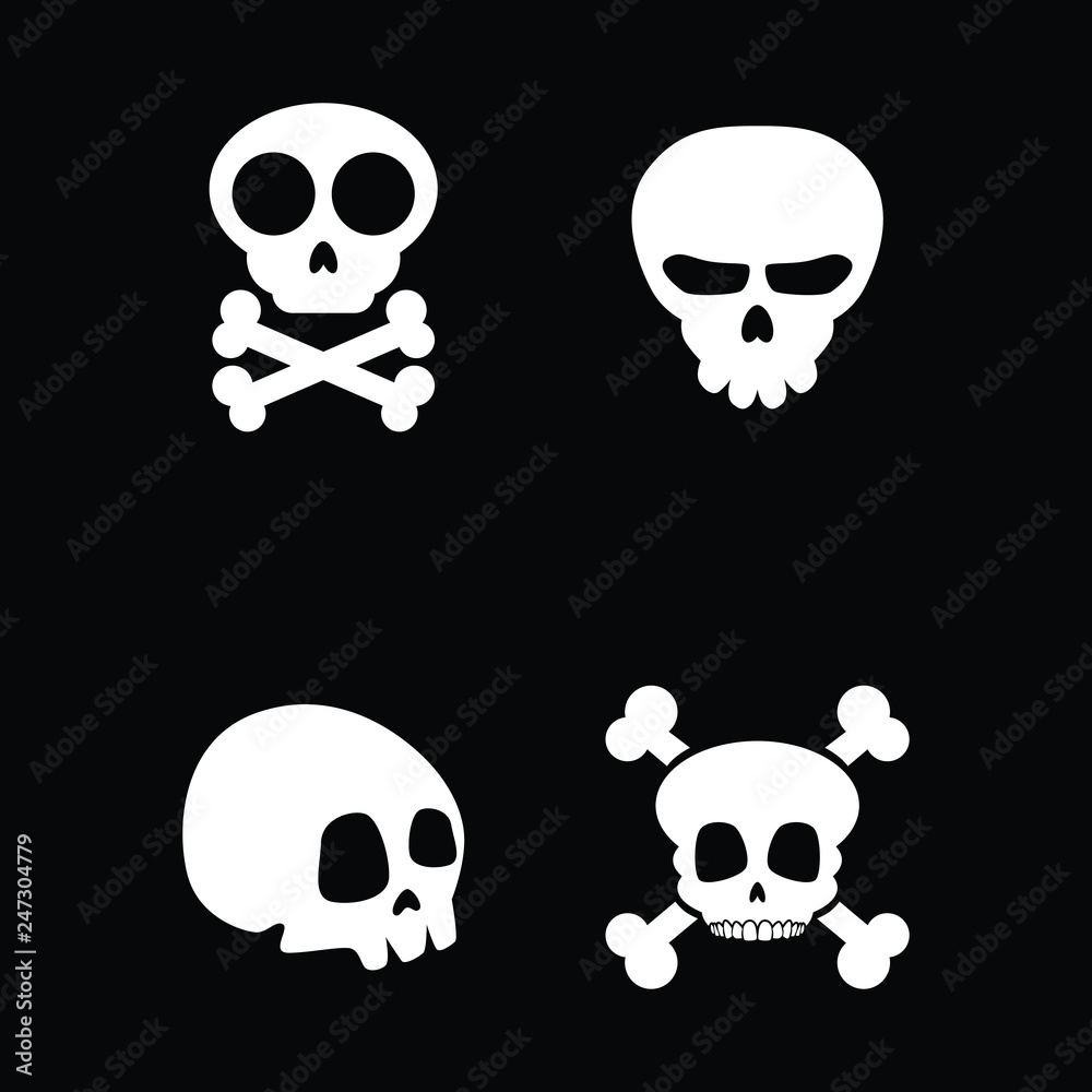 Creative Minimal Skull Logo Design in Vector Format , Skull Monogram Creative Minimal Skull Logo Design in Vector Format , Skull Monogram