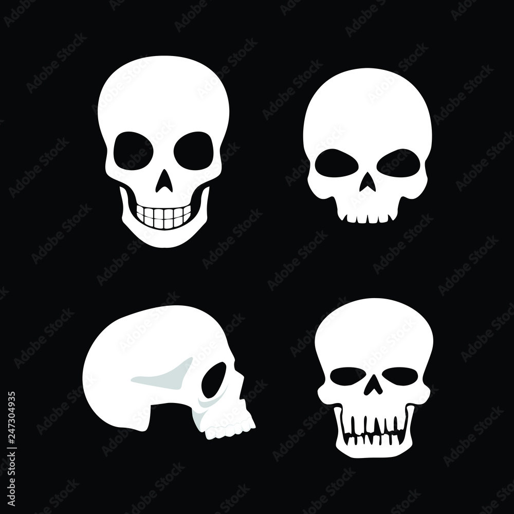 Creative Minimal Skull Logo Design in Vector Format , Skull Monogram Creative Minimal Skull Logo Design in Vector Format , Skull Monogram