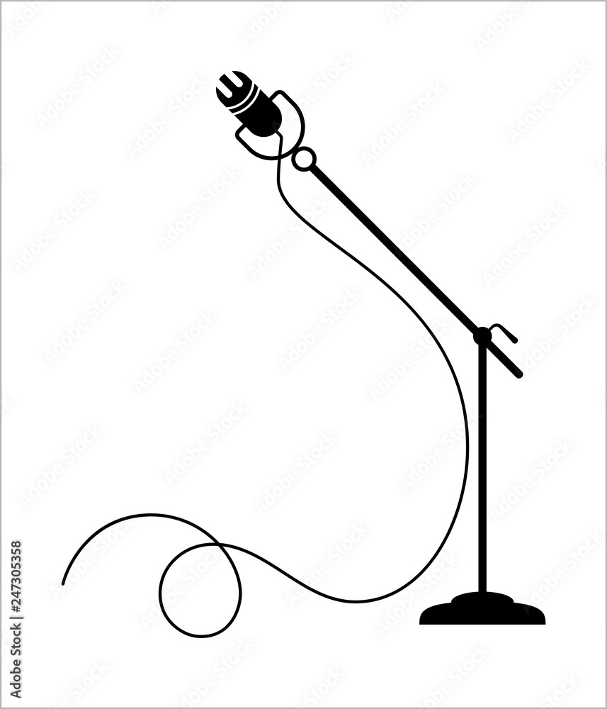 Microphone On Stand Microphone On Stand