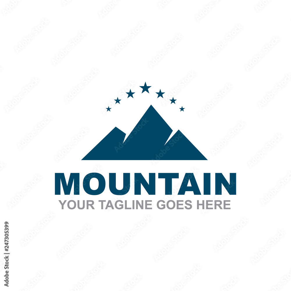 Mountain logo design vector template