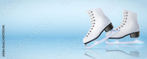 Banner Template of Ice Skating Rink
