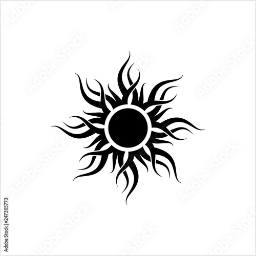 Tattoo Sun, Flame Tribal