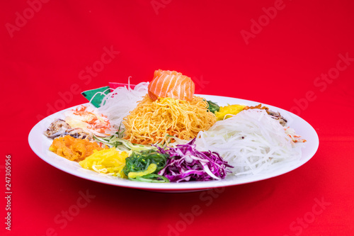 Serving of Yee Sang or Yusheng believed to bring luck photo