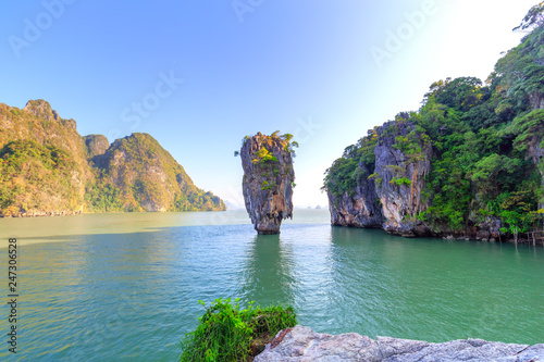 James Bond island near Phuket in Phang Nga bay in Thailand