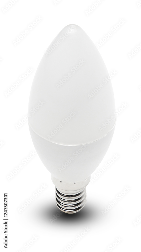 LED lamp on an isolated white background LED lamp on an isolated white background